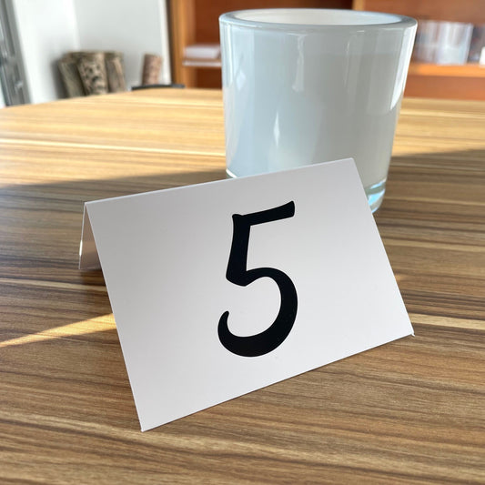 Wedding table numbers